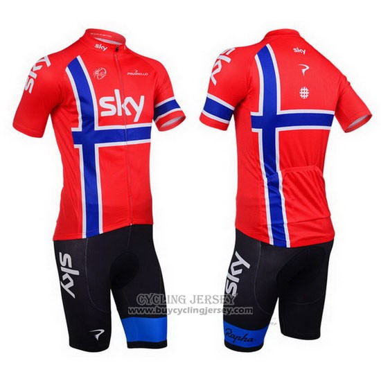 2013 Jersey Sky Champion Norvegia Blue And Red